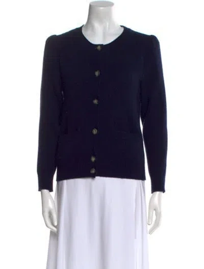 Pre-owned Goop G. Label Virgin Wool Scoop Neck Sweater In Black