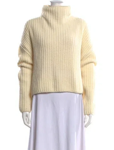 Pre-owned Goop G. Label Virgin Wool Turtleneck Sweater In Neutral
