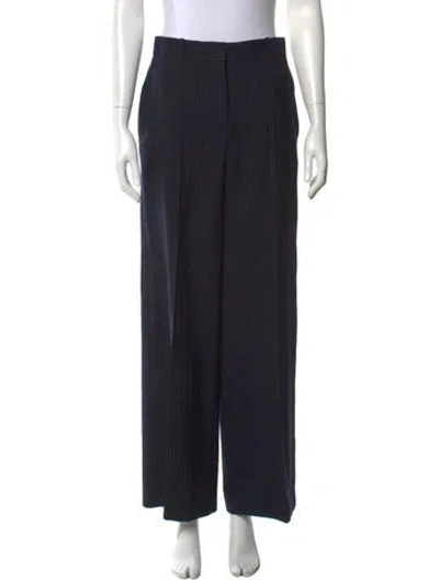 Pre-owned Goop G. Label Virgin Wool Wide Leg Pants In Black