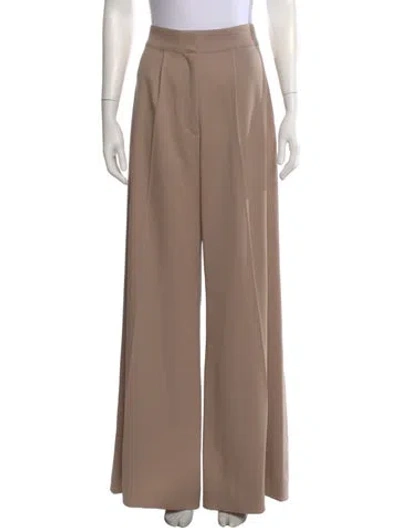 Pre-owned Goop G. Label Virgin Wool Wide Leg Pants In Neutral