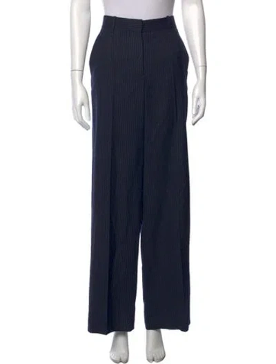 Pre-owned Goop G. Label Virgin Wool Wide Leg Pants W/ Tags In Blue