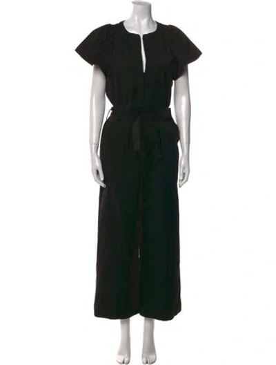 Pre-owned Goop G. Label V-neck Jumpsuit In Black