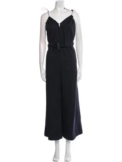 Pre-owned Goop G. Label V-neck Jumpsuit In Black
