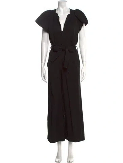 Pre-owned Goop G. Label V-neck Jumpsuit In Black