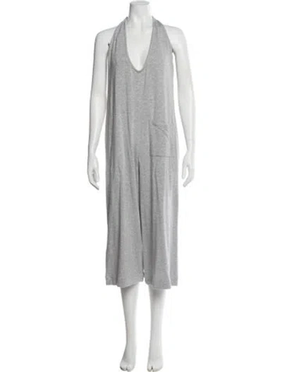 Pre-owned Goop G. Label V-neck Jumpsuit In Gray