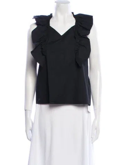 Pre-owned Goop G. Label V-neck Sleeveless Crop Top