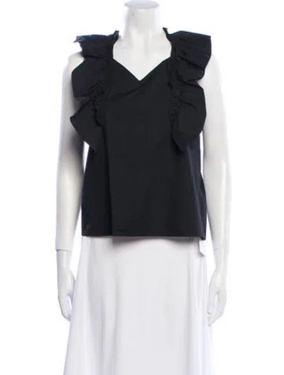 Pre-owned Goop G. Label V-neck Sleeveless Crop Top