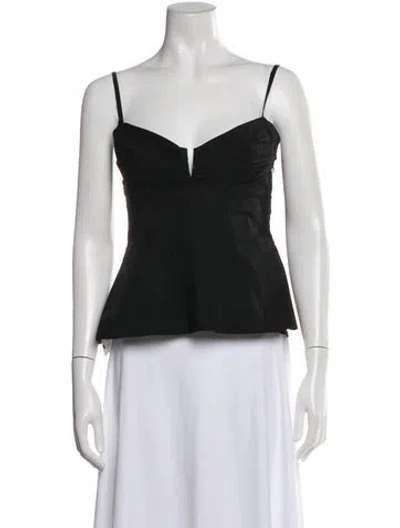 Pre-owned Goop G. Label V-neck Sleeveless Top In Black