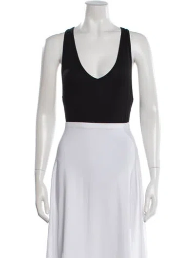 Pre-owned Goop G. Label V-neck Sleeveless Top In Black