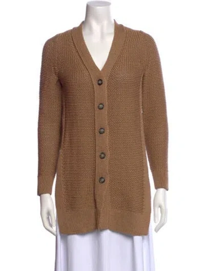Pre-owned Goop G. Label V-neck Sweater In Brown