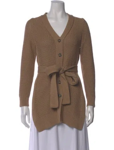 Pre-owned Goop G. Label V-neck Sweater In Brown