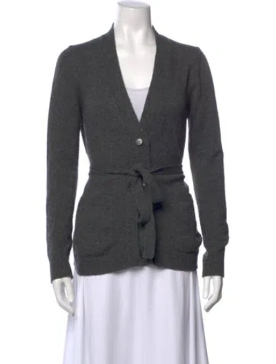 Pre-owned Goop G. Label V-neck Sweater In Gray