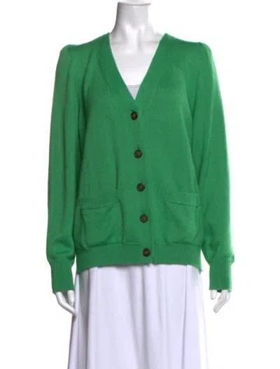 Pre-owned Goop G. Label V-neck Sweater In Green