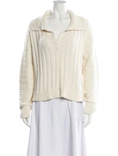 Pre-owned Goop G. Label V-neck Sweater In Neutral