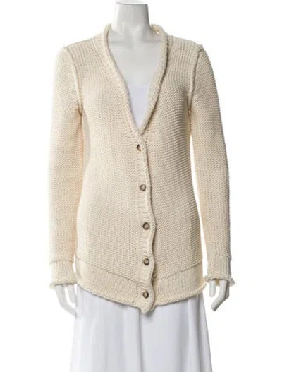 Pre-owned Goop G. Label V-neck Sweater In Neutral