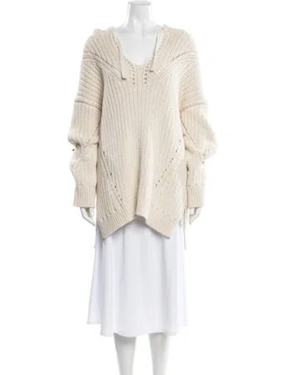 Pre-owned Goop G. Label V-neck Sweater In Neutral