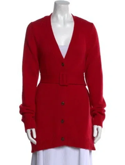 Pre-owned Goop G. Label V-neck Sweater In Red