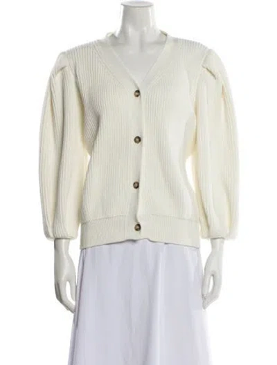 Pre-owned Goop G. Label V-neck Sweater In White