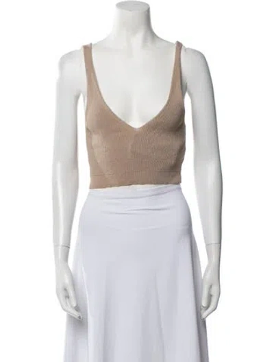 Pre-owned Goop G. Label V-neck Sweater In White