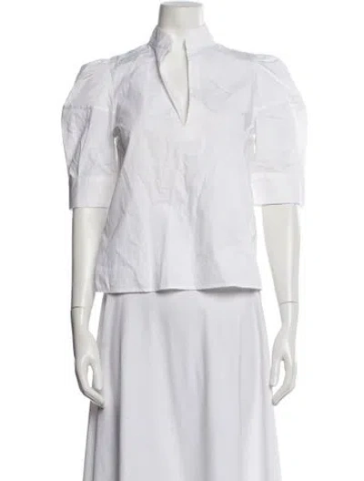 Pre-owned Goop G. Label V-neck Three-quarter Sleeve Blouse In Neutral