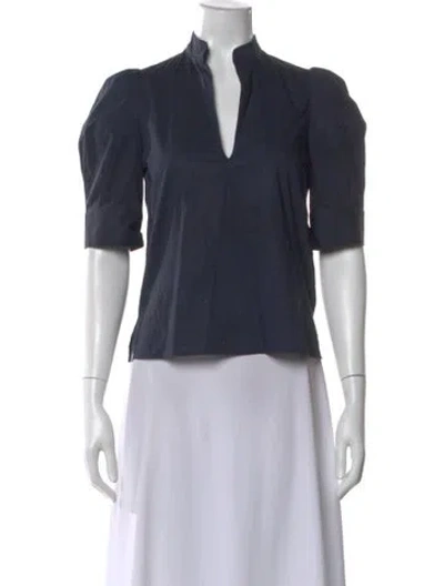 Pre-owned Goop G. Label V-neck Three-quarter Sleeve Top In Black