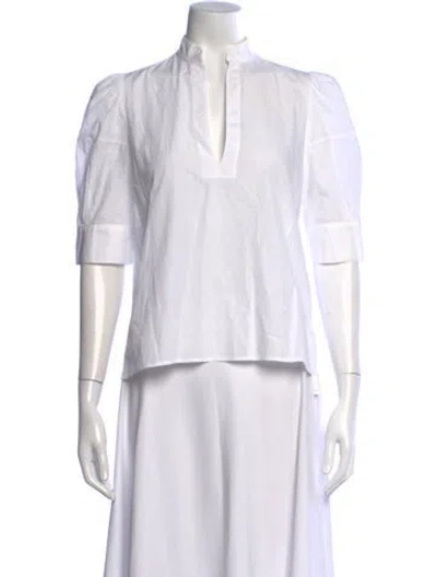 Pre-owned Goop G. Label V-neck Three-quarter Sleeve Top In White
