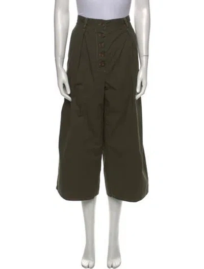 Pre-owned Goop G. Label Wide Leg Pants In Green