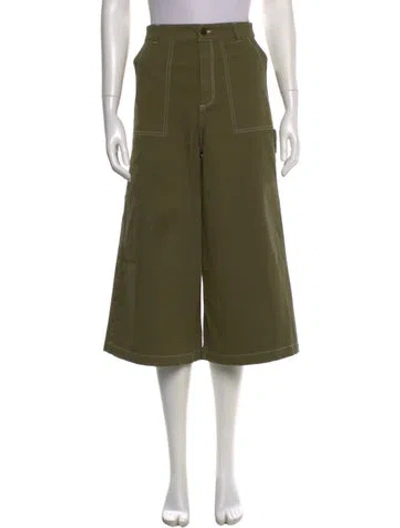 Pre-owned Goop G. Label Wide Leg Pants In Green