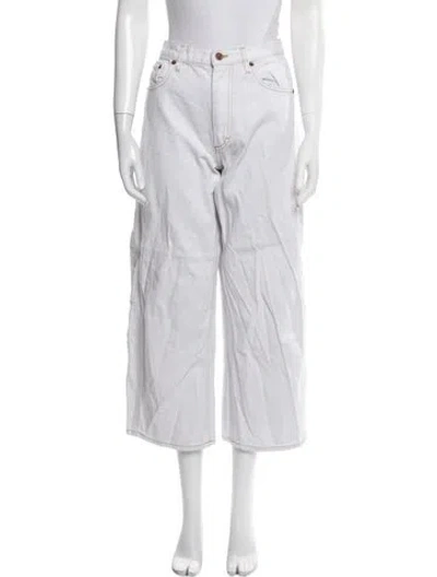 Pre-owned Goop G. Label Wide Leg Pants In White