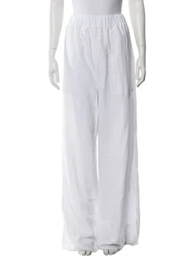 Pre-owned Goop G. Label Wide Leg Pants In White