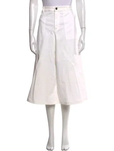 Pre-owned Goop G. Label Wide Leg Pants In White