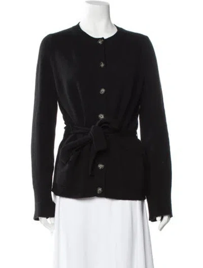 Pre-owned Goop G. Label Wool Crew Neck Sweater In Black
