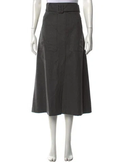 Pre-owned Goop G. Label Wool Midi Length Skirt In Gray