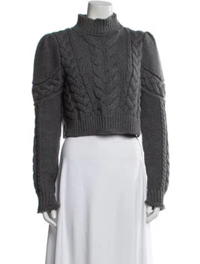 Pre-owned Goop G. Label Wool Turtleneck Sweater In Gray