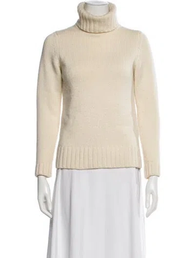 Pre-owned Goop G. Label Wool Turtleneck Sweater In Neutral