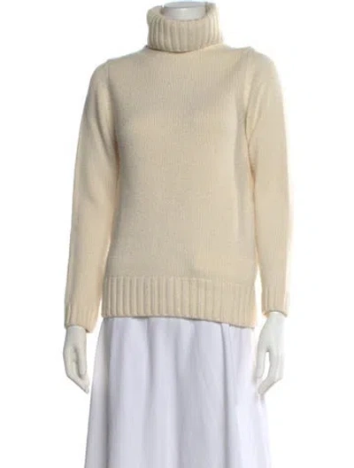 Pre-owned Goop G. Label Wool Turtleneck Sweater In Neutral