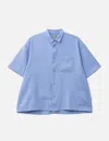 Goopimade “gnv-z” Softbox Zip-split Wide Shirt In Blue