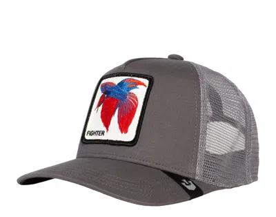 Goorin Bros Alpha Betta Grey Trucker Hat Fighter Fish 101-1029-gry