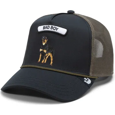 Goorin Bros . Bad Boy Embroidered Trucker Hat In Black