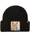 Goorin Bros Wolf Embroidered Beanie In Brown
