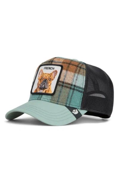 Goorin Bros . Bull Dog Brushed Plaid Trucker Hat In Gray