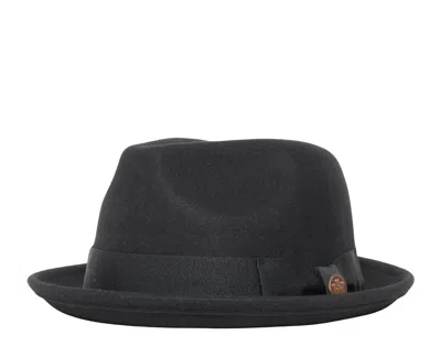 Pre-owned Goorin Bros Charlestowne Wool Pork Pie Fedora Hat Black 100-0123-blk