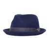 Goorin Bros Charlestowne Wool Pork Pie Fedora Hat Navy 100-0123-nvy In Blue