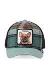 Goorin Bros Check-pattern Logo-patch Cap In Multi