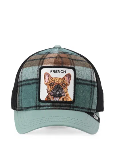 Goorin Bros Check-pattern Logo-patch Cap In Multi