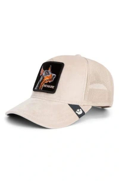 Goorin Bros . Doberman Patch Velour Adjustable Trucker Hat In Gray