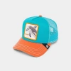 Goorin Bros . Dolphin Fan Trucker Hat In Turquoise/orange