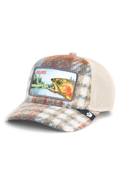 Goorin Bros . Down By The River Embroidered Patch Trucker Hat In Gray