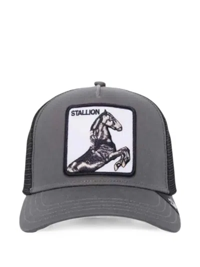 Goorin Bros Embroidered-patch Mesh-panels Cap In Gray