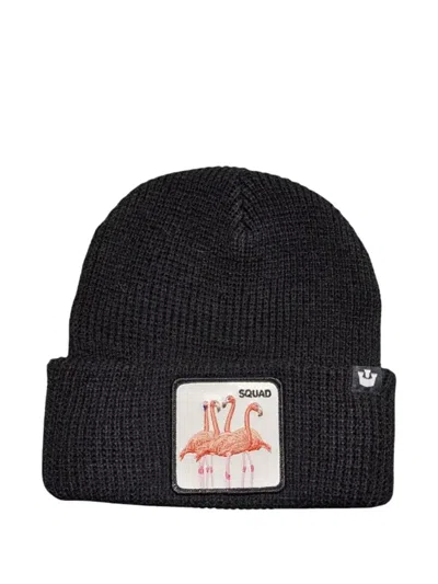 Goorin Bros Flamingo-patch Beanie In Black